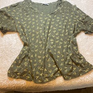 Lucky - short sleeve cotton knit top XL